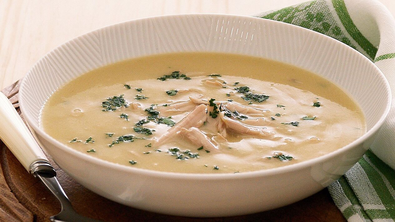 soupe à la crème aux œufs